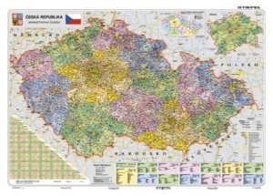 ČR administratívní členění - kraje, 135 x 100cm