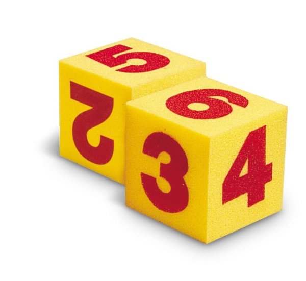 Penové kocky XXL, s číslami (2 kusy)