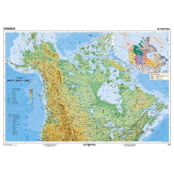 Kanada - obecně geografická,angl., 160x120cm MONO (+15 A3)