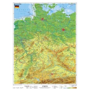 Neměcko - obecně geografická/pracovní,něm., 160x120cm DUO (+15 A3)