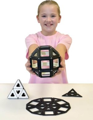 Polydron MAGNETIC Černobílá sada (64 ks)