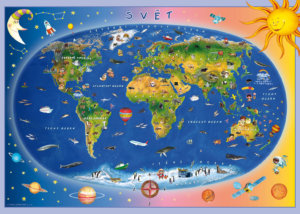 Dětská mapa světa - puzzle