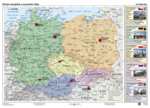 Střední Evropa / ČR a sousední státy, 160 x 120 cm 2v1 (+15 A3)