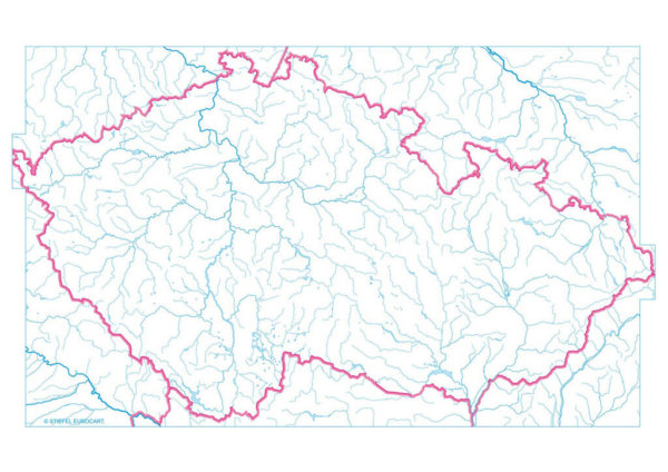 Slepé mapy ČR / Střední Evropa, 90 x 60 cm a 60 x 45 cm 2v1