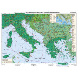 Balkán, Itálie, Řecko - hospodářská, 160x120 cm, MONO (+15 A3)